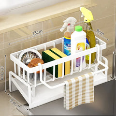Multifunctional Sink Sponge Rack – Kitchen Organizer & Drainer