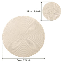 Round Braided Placemats Set of 6