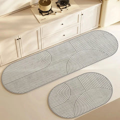 Super Absorbent Diatomite Kitchen Mat – Long Anti-Slip Washable Floor Rug