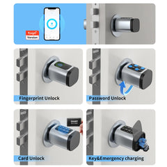 RAYKUBE V1 Smart Cylinder Lock – Tuya BLE, Fingerprint & Password Unlock