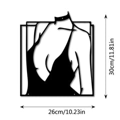 Minimalist Iron Laser Engraved Metal Wall Art