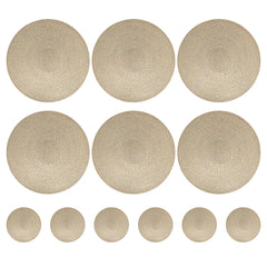 Round Braided Placemats Set of 6