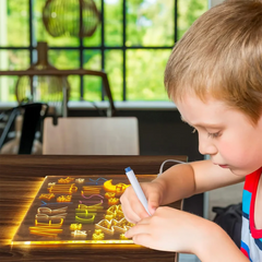 LED Note Board Night Light – Erasable Acrylic Message Board with 7 Color Pens