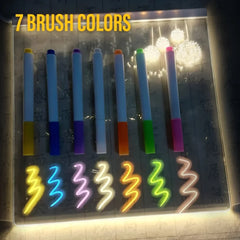 LED Note Board Night Light – Erasable Acrylic Message Board with 7 Color Pens