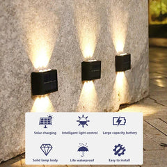 Outdoor Solar Wall Lamp – Waterproof Up & Down Light for Garden and Home