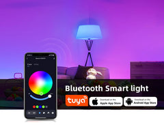 Bluetooth RGB LED Smart Bulb – E27 15W Dimmable with App & Remote Control