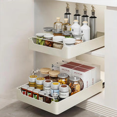 Pull-Out Cabinet Organizer with Adhesive Nano Film