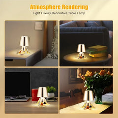 Thinker Golden Man Statue LED Table Lamp