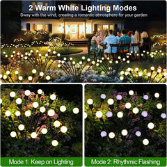 12-Pack Solar Firefly Lights – Waterproof Starburst Garden & Pathway Lamps