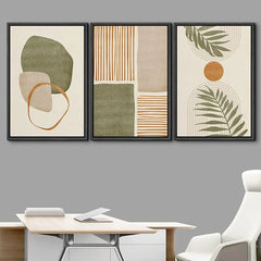 Tropical Leaves Wall Art – Abstract Boho Canvas Prints