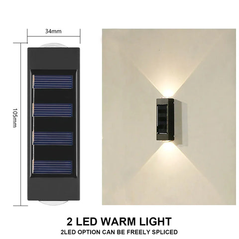Outdoor Solar Wall Lamp – Waterproof Up & Down Light for Garden and Home