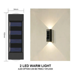 Outdoor Solar Wall Lamp – Waterproof Up & Down Light for Garden and Home