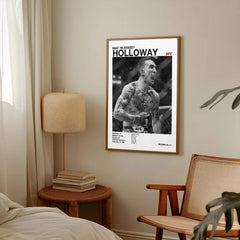 Black & White UFC Poster – Canvas Wall Art for Gym or Home Decor