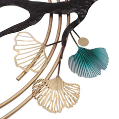 Tree Leaf Metal Wall Art – Modern 3D Ginkgo Nature Decor
