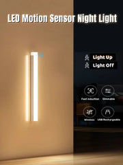 Rechargeable Motion Sensor LED Cabinet Light – Portable Induction Bar Lamp