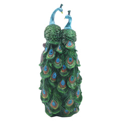 Peacock Waterfall Fountain – Feng Shui Desktop Resin Decor