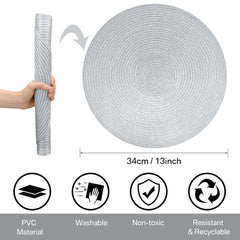 Round Braided Placemats Set of 6