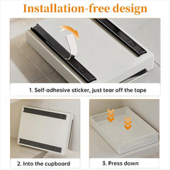 Pull-Out Cabinet Organizer with Adhesive Nano Film