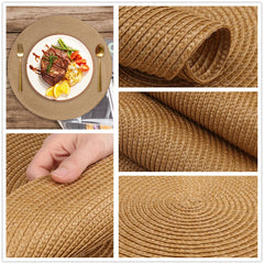 Round Braided Placemats Set of 6