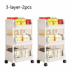 Trolley Bookshelf Kitchen Storage Rack Kitchen Corner Narrow Slit Storage Cabinet Bathroom Living Room Home Organizer