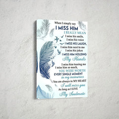 "I'll Think of You" Framed Canvas Wall Art