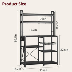 Bakers Rack with Power Outlet & Coffee Bar
