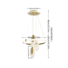 LUVODI 3-Layer LED Water-Drop Pendant Chandelier