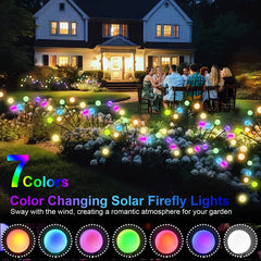 12-Pack Solar Firefly Lights – Waterproof Starburst Garden & Pathway Lamps