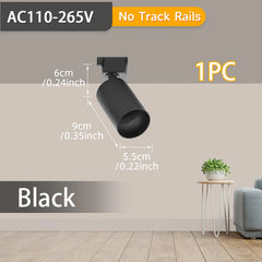 Full Set LED Track Light – GU10 Spotlight Ceiling Rail System