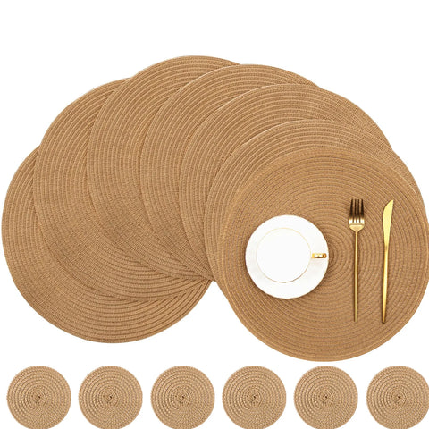 Round Braided Placemats Set of 6