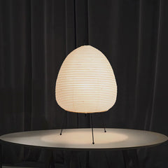 Japanese Rice Paper Table Lamp – Tripod Lantern Style LED Desk Light