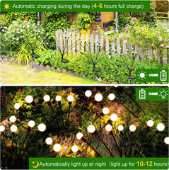 12-Pack Solar Firefly Lights – Waterproof Starburst Garden & Pathway Lamps