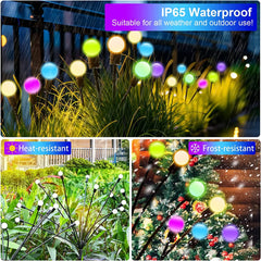 12-Pack Solar Firefly Lights – Waterproof Starburst Garden & Pathway Lamps