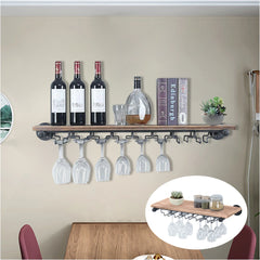 Wine Rack Wall Mount – 24/36 Inch Cabinet Kitchen Bar Wine Glass Holder