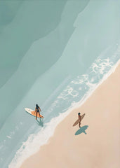 Summer Pool Party Wall Art – Nordic Canvas Print for Living Room Decor