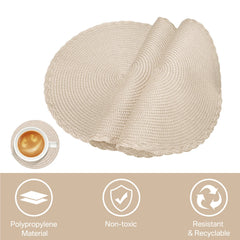 Round Braided Placemats Set of 6