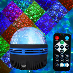 USB LED Starry Sky Projector Lamp – RGB Aurora Light with Remote Control