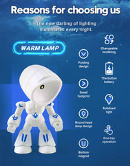 Mini Cartoon Pet Table Lamp – Folding, Dimmable, Battery-Powered LED Light