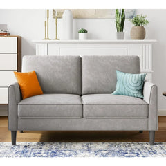 Comfy Small Loveseat – Modern Ergonomic Couch with Thick Cushion