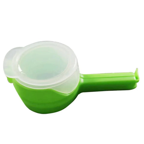 Food Storage Clip with Pour Spout – Resealable Bag Clip for Kitchen Organization
