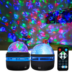 USB LED Starry Sky Projector Lamp – RGB Aurora Light with Remote Control