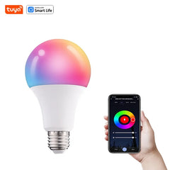 Bluetooth RGB LED Smart Bulb – E27 15W Dimmable with App & Remote Control