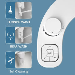 SAMODRA Non-Electric Bidet – Dual Nozzle Toilet Seat Attachment