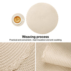 Round Braided Placemats Set of 6
