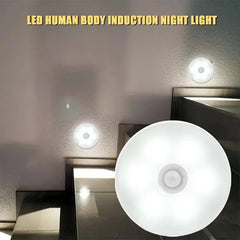 PIR Motion Sensor LED Night Light – USB Rechargeable Wireless Closet Lamp