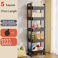 Mobile Storage Cart – Multifunctional Organizer Rack with Wheels