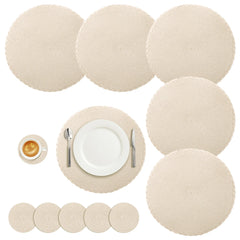 Round Braided Placemats Set of 6