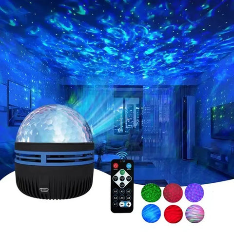 USB LED Starry Sky Projector Lamp – RGB Aurora Light with Remote Control