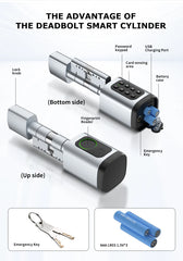 RAYKUBE V1 Smart Cylinder Lock – Tuya BLE, Fingerprint & Password Unlock