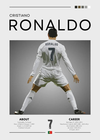 Football Celebrity Canvas Poster – Modern Sports Wall Art for Home & Gifts
